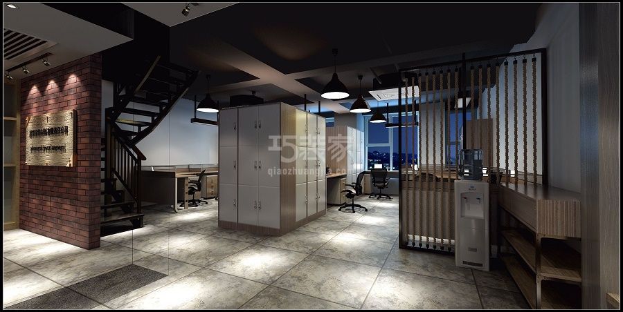 -蔚蓝商务港141㎡工业风格